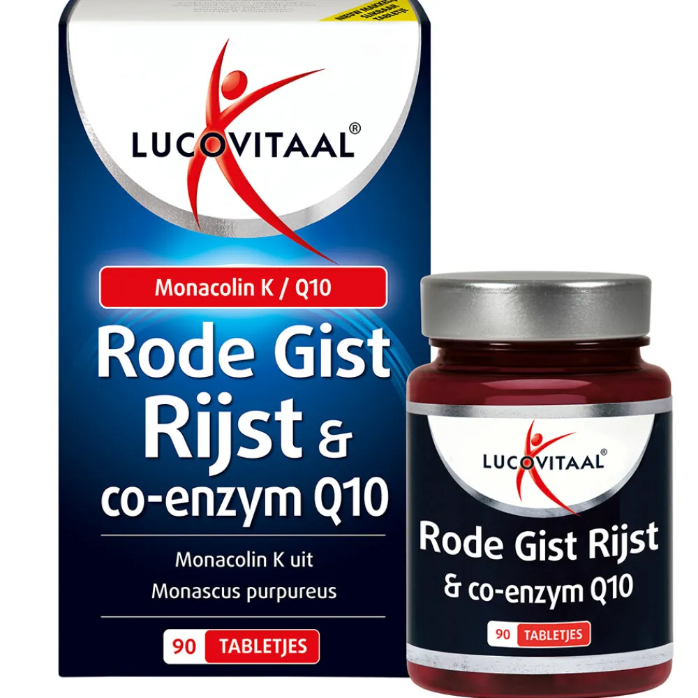 2x Rode Gist Rijst & Q10 90 tabletten Hart, Bloed & Cholesterol