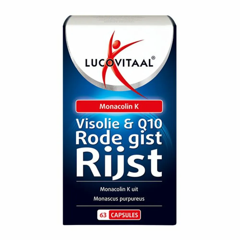 Hart, Bloed & Cholesterol<Lucovitaal 2x Rode Gist Rijst met Visolie en Q10 63 capsules