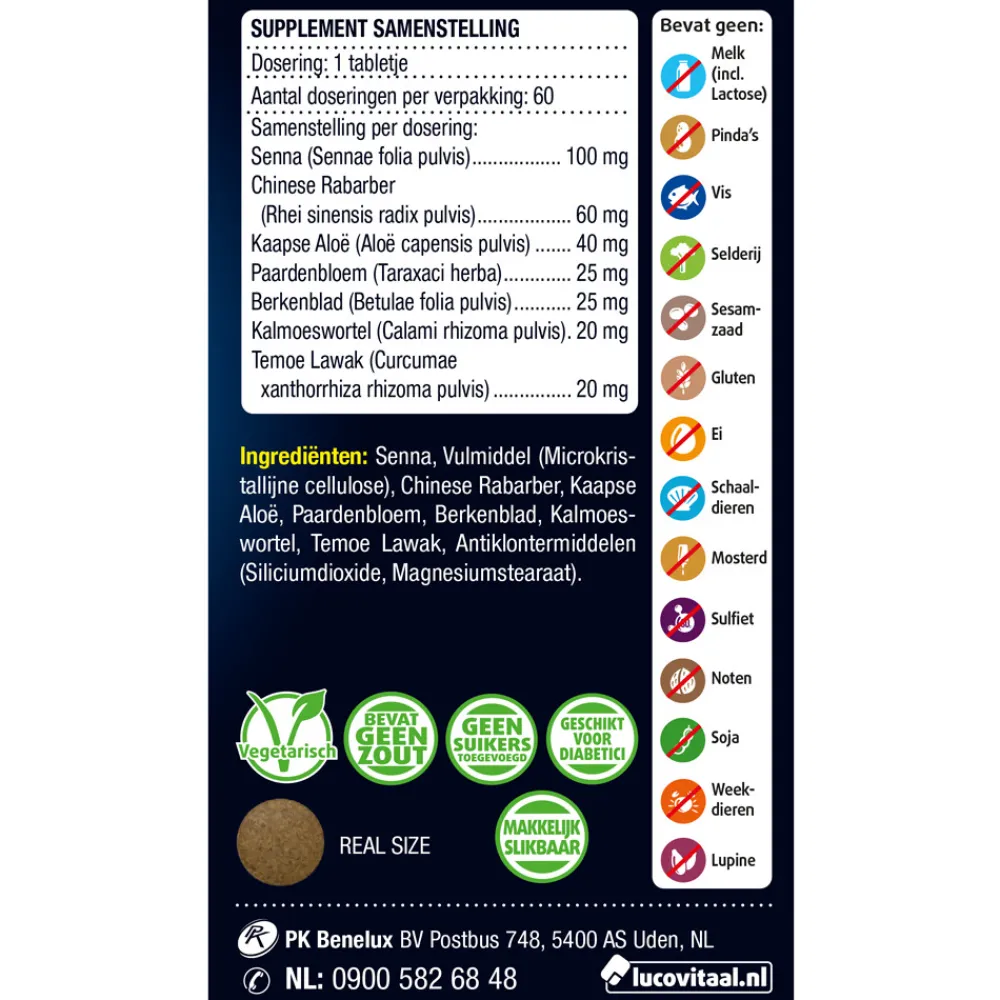 Organen<Lucovitaal 2x Stoelgang met Senna 60 tabletten
