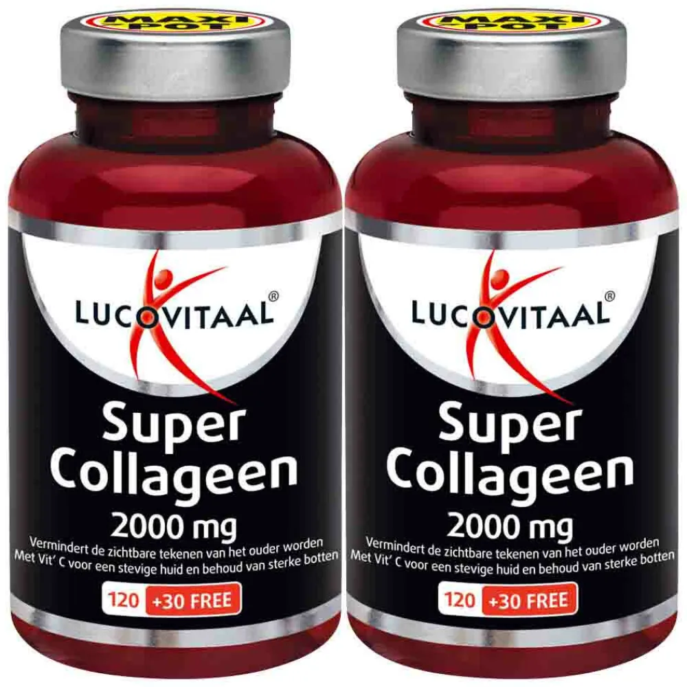 Voor Vrouw Of Man<Lucovitaal 2x Super Collageen 2000 mg Maxipot 150 tabletten