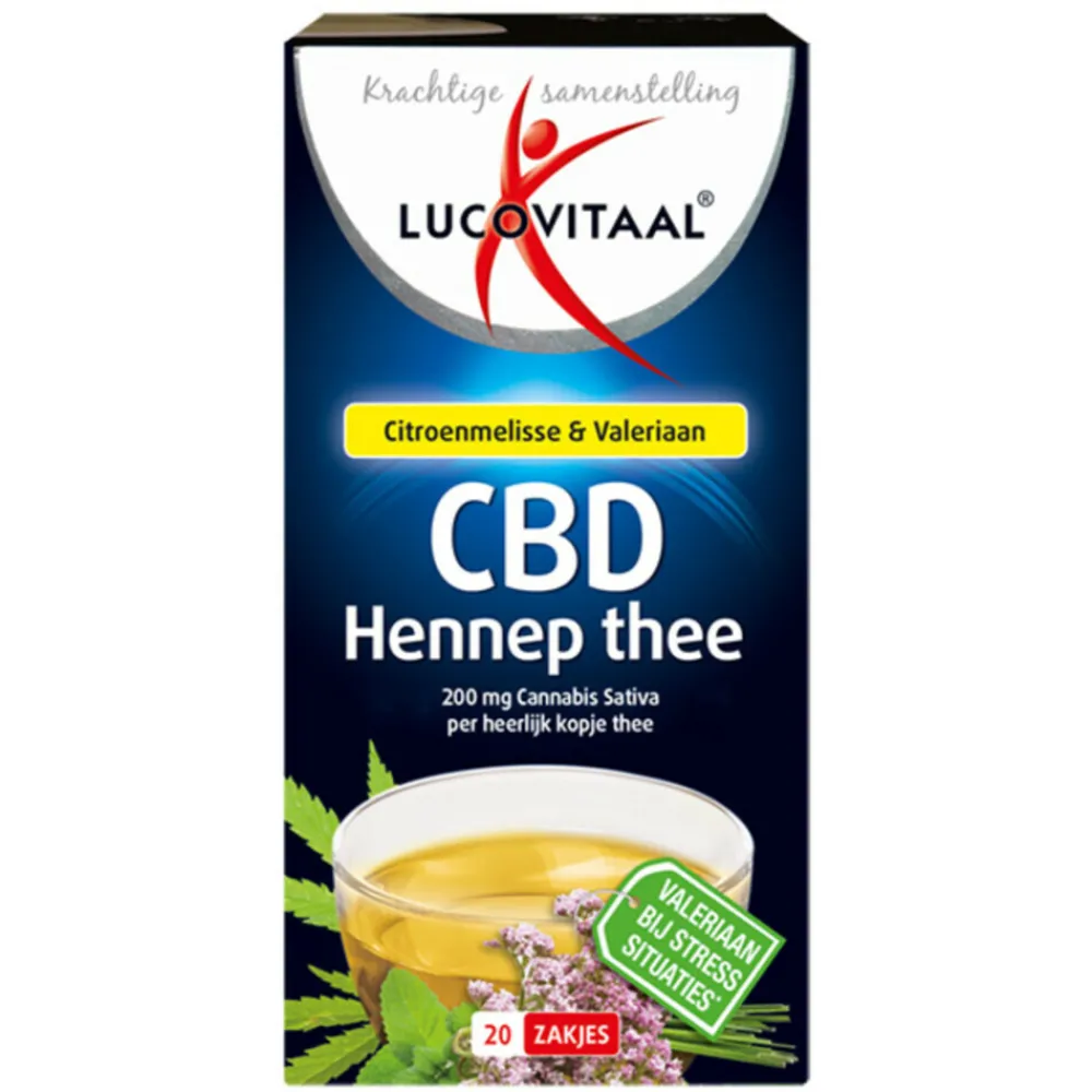 Thee<Lucovitaal 3x Thee Hennep CBD 20 stuks