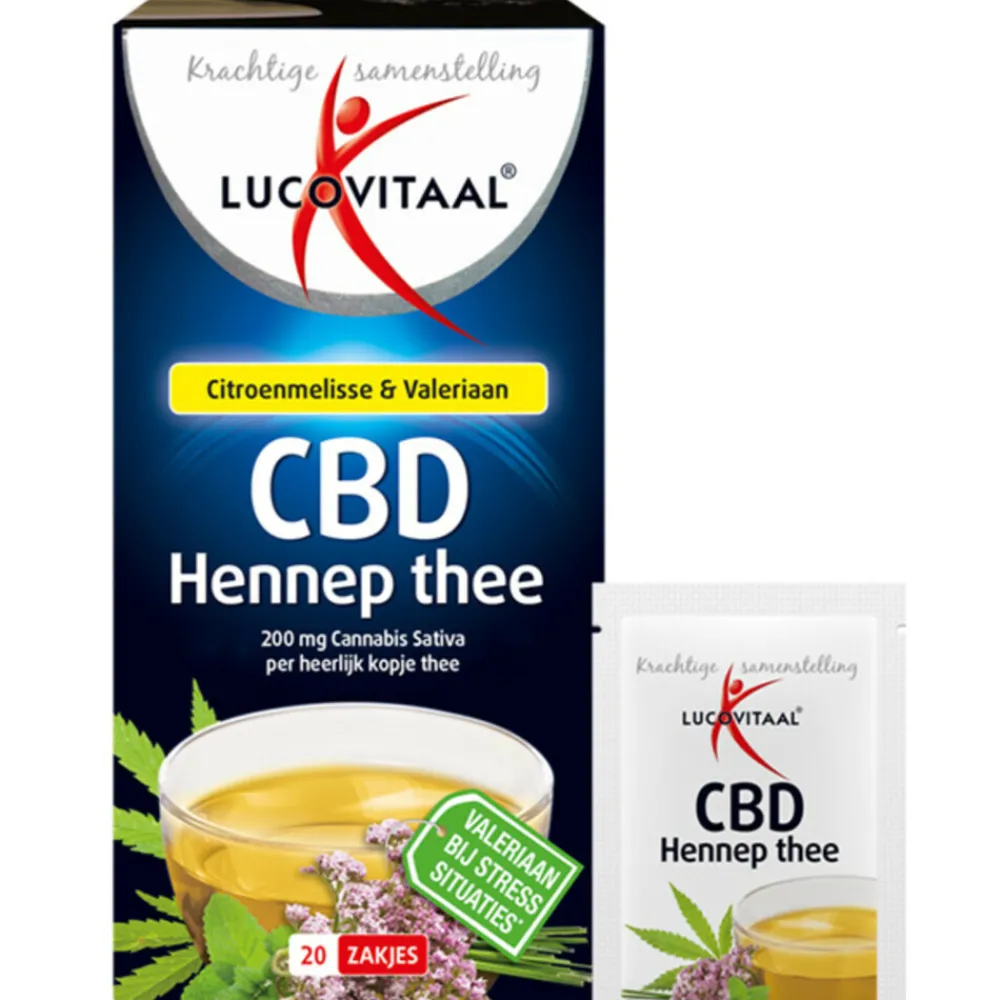 Thee<Lucovitaal 3x Thee Hennep CBD 20 stuks