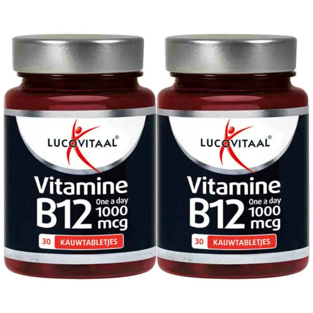 Vitaminen<Lucovitaal 2x Vitamine B12 1000mcg 30 kauwtabletten