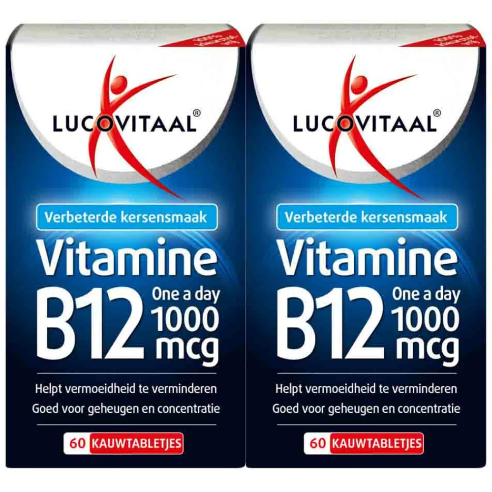 Clearance 2x Vitamine B12 1000mcg 60 kauwtabletten Vitaminen
