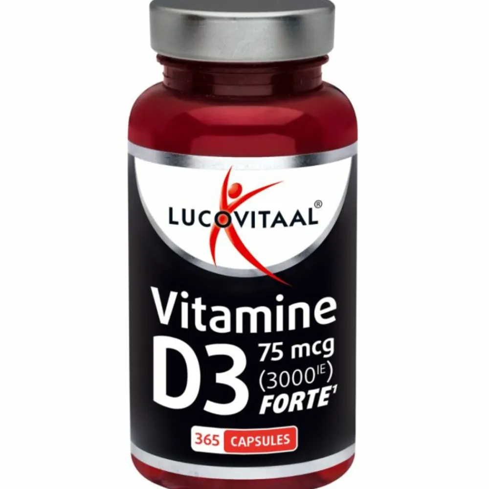 2x Vitamine D3 D3 75mcg (3000IE) Forte 365 capsules^Lucovitaal Hot