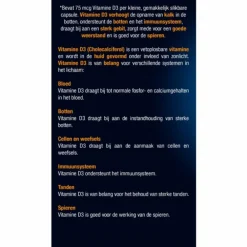 Online 3x Vitamine D3 D3 75mcg (3000IE) Forte 365 capsules Vitaminen