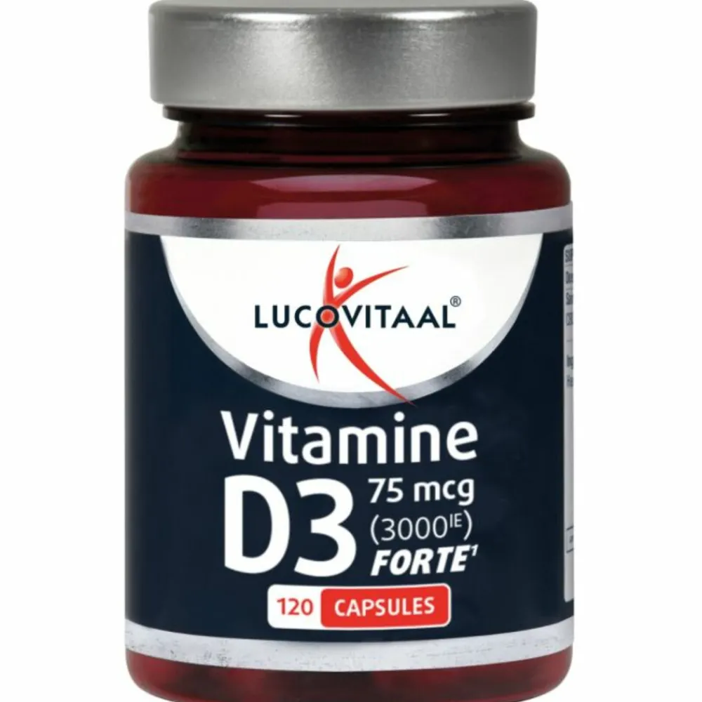 Vitaminen<Lucovitaal 2x Vitamine D3 75mcg (3000IE) Forte 120 capsules