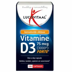 3x Vitamine D3 75mcg (3000IE) Forte 120 capsules Vitaminen