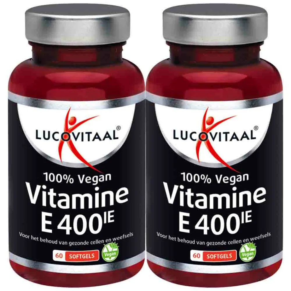 Vitaminen<Lucovitaal 2x Vitamine E 400 IE 100% Vegan 60 capsules