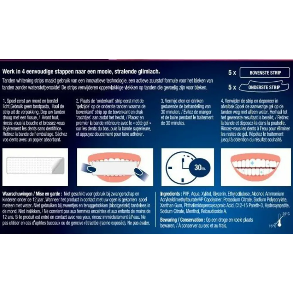 Specialistische Mondverzorging<Lucovitaal 3x Whitening Tandenstrips 5 sets