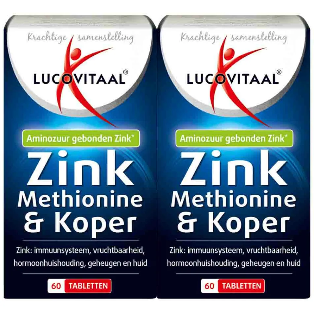 Hot 2x Zink Methionine & Koper 60 tabletten Mineralen