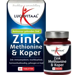 Hot 2x Zink Methionine & Koper 60 tabletten Mineralen