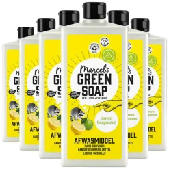 6x Marcel's Green Soap Afwasmiddel Lemon & Bergamot 500 ml^Marcels Green Soap Best