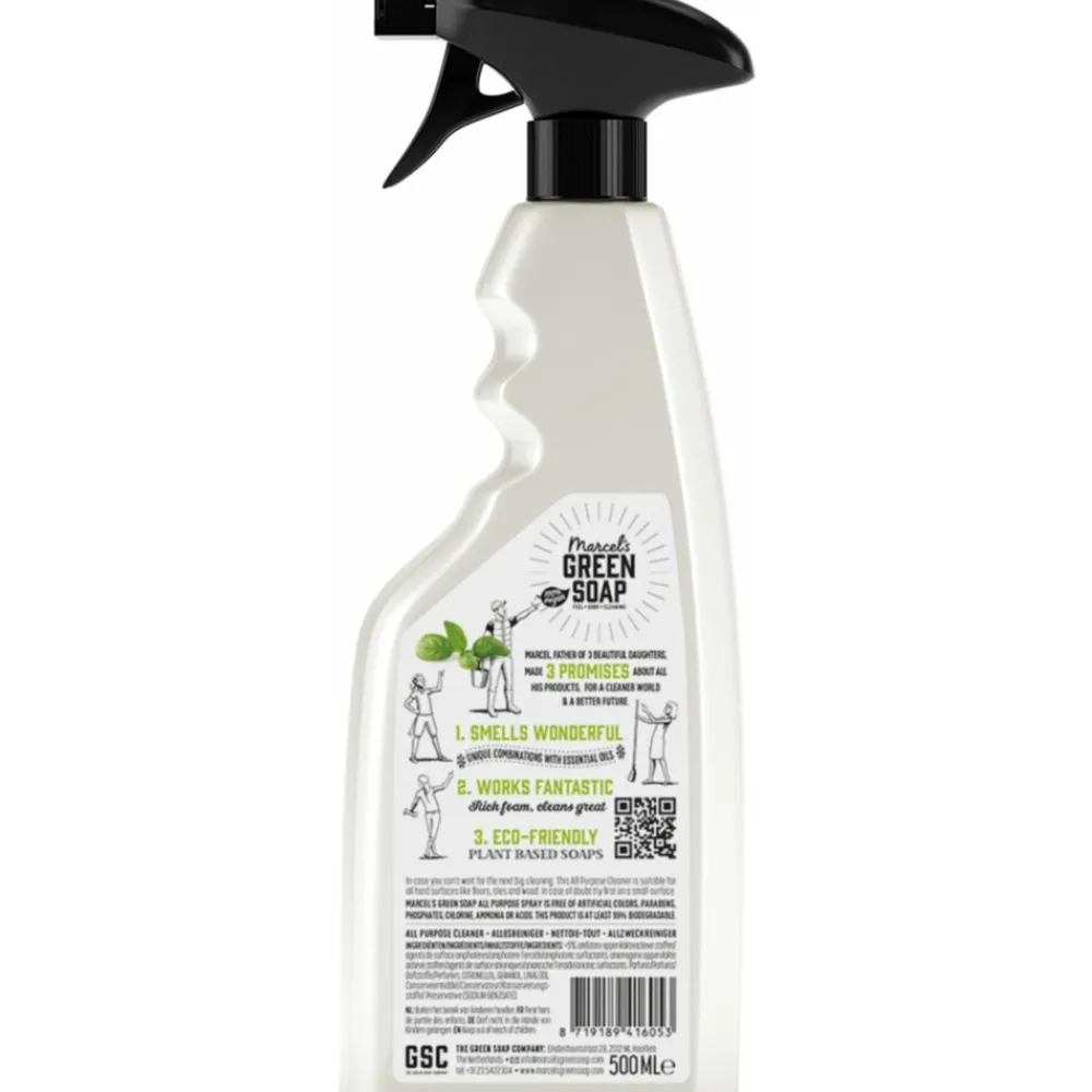 Hot 6x Marcel's Green Soap Allesreiniger Spray Basilicum & Vetiver Gras 500 ml Allesreiniger