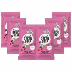 Best 6x Marcel's Green Soap Schoonmaakdoekjes Patchouli & Cranberry 60 stuks Schoonmaakdoekjes