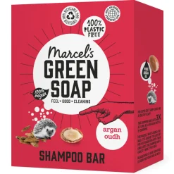 Shampoo<Marcels Green Soap 6x Marcel's Green Soap Shampoobar Argan & Oudh 90 gr