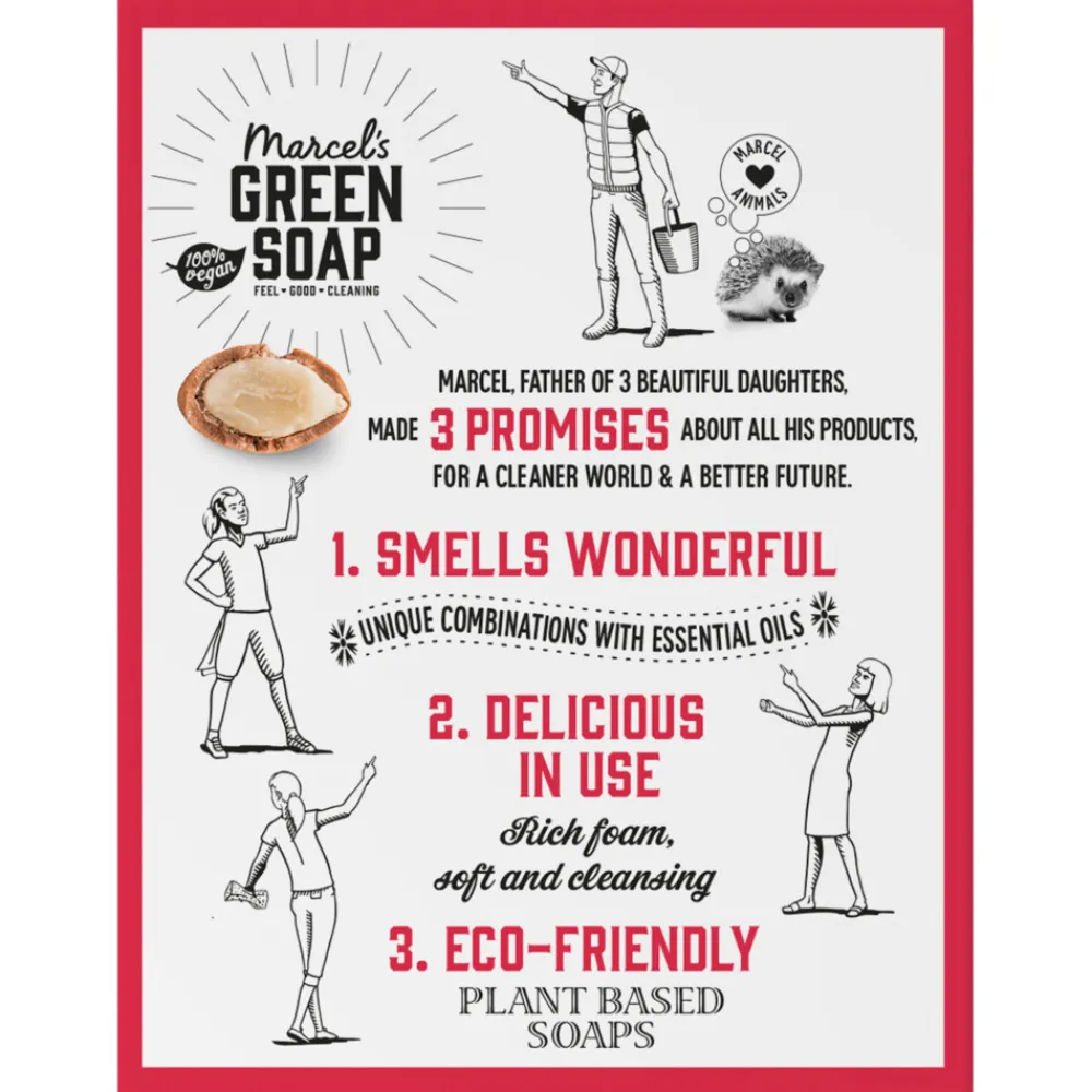 Shampoo<Marcels Green Soap 6x Marcel's Green Soap Shampoobar Argan & Oudh 90 gr