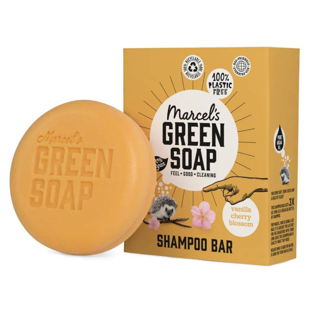 3x Marcel's Green Soap Shampoobar Vanilla & Cherry Blossom 90 gr^Marcels Green Soap Sale