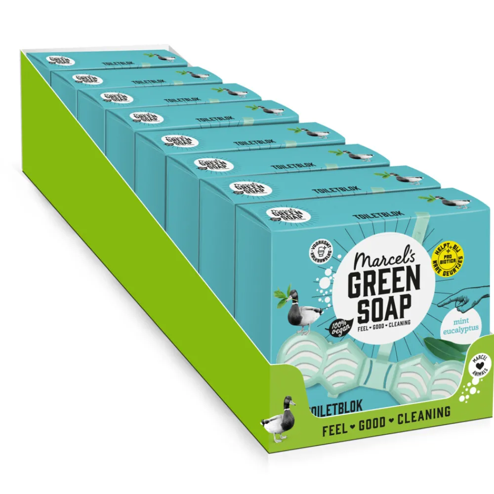 8x Marcel's Green Soap Toiletblok Munt & Eucalyptus^Marcels Green Soap Outlet