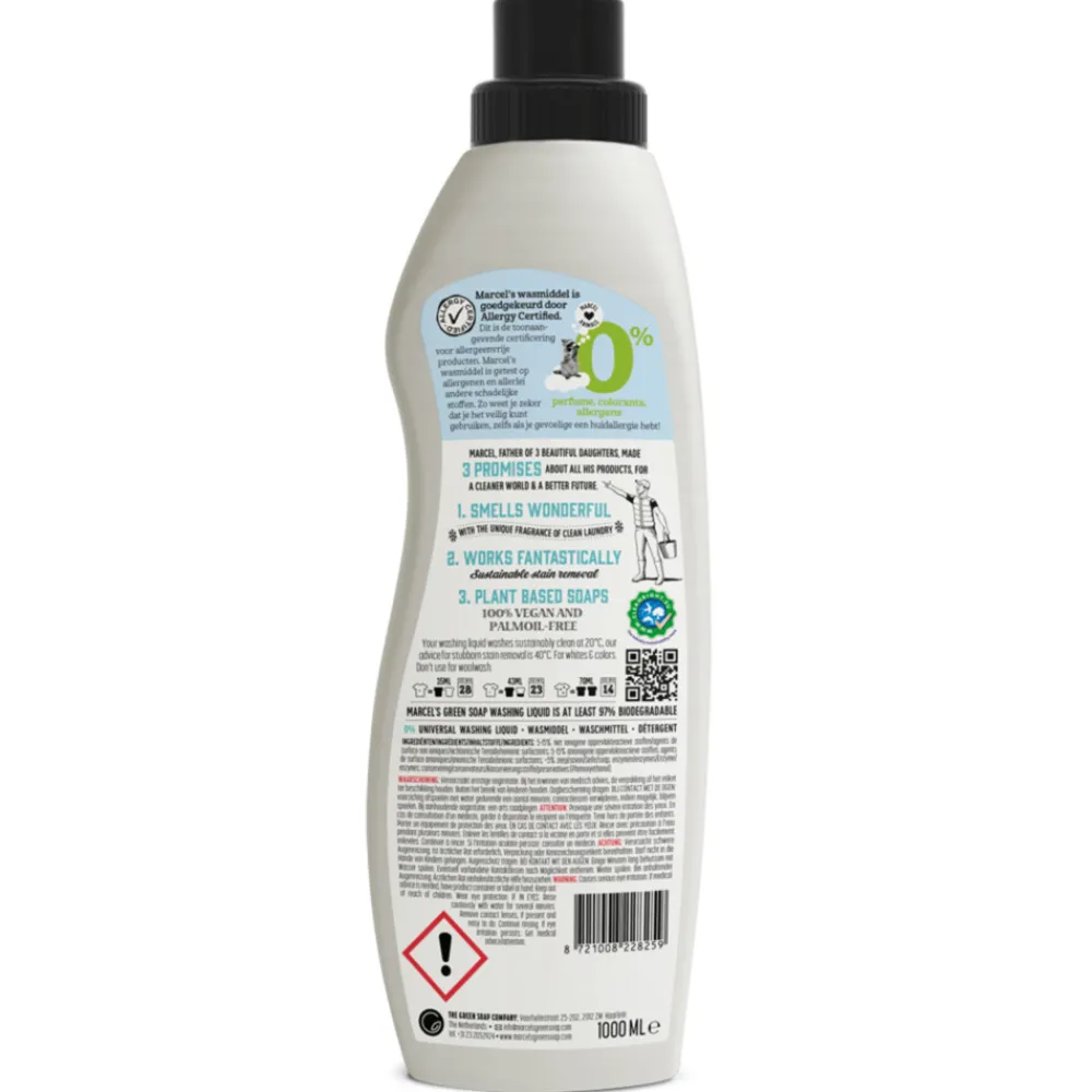 6x Marcel's Green Soap Wasmiddel Universeel 0% 1 liter^Marcels Green Soap Clearance