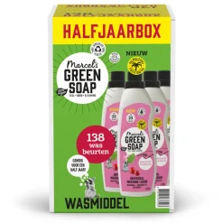 6x Marcel's Green Soap Wasmiddel Patchouli & Cranberry 23 Wasbeurten 1 liter^Marcels Green Soap Sale