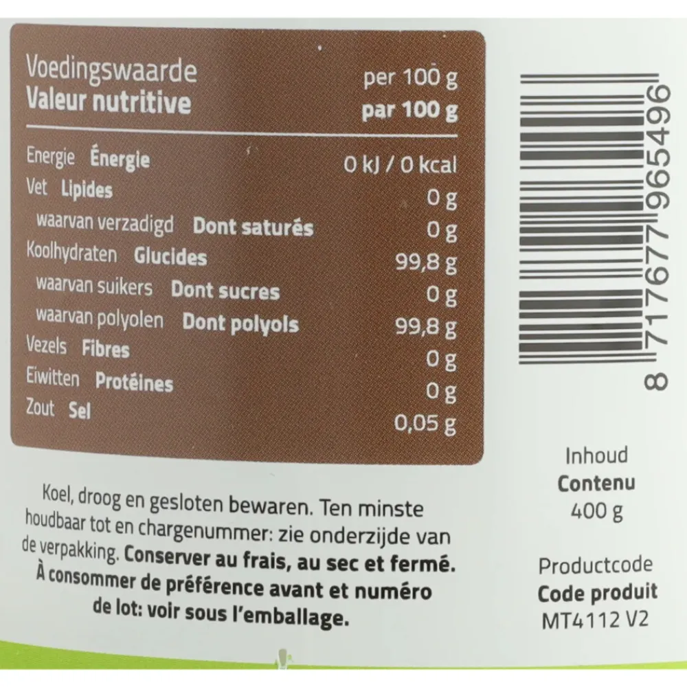Best 3x Erythritol 400 gr Siropen & Zoetstoffen
