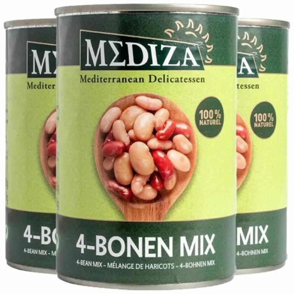 Groente<Mediza 3x 4 Bonen Mix 400 gr