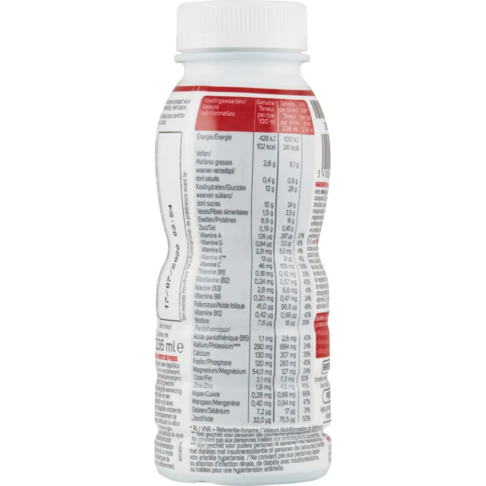 Outlet 8x Intensive Drink Chocolade 236 ml Dranken