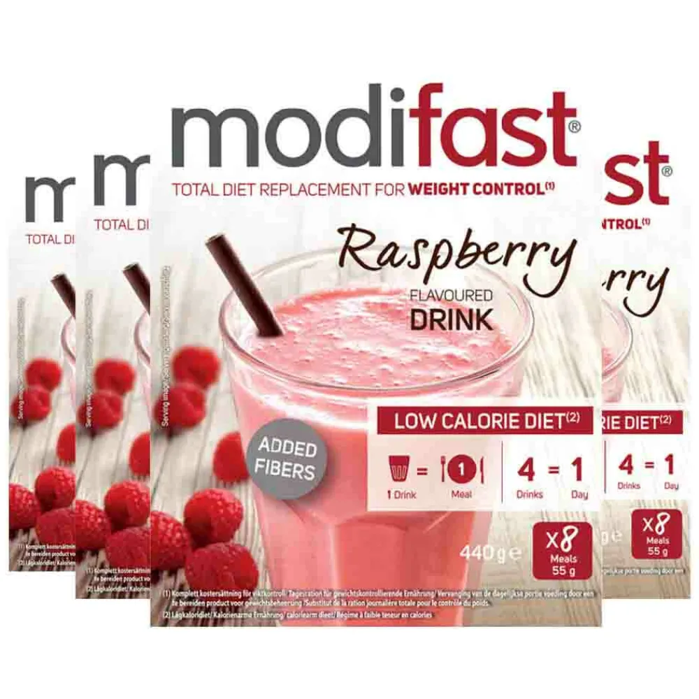 Clearance 4x Intensive Milkshake Raspberry 8 x 55 gr Dranken