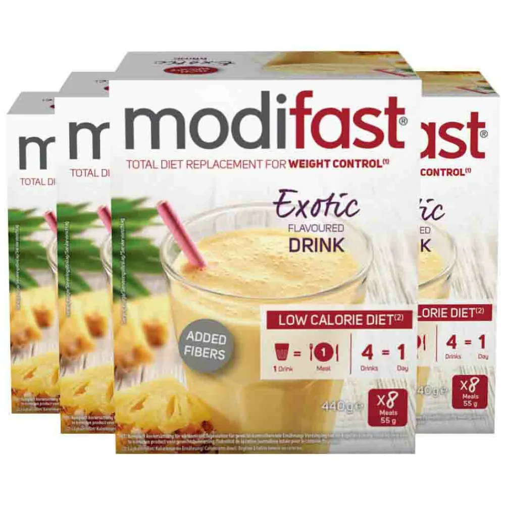 Dranken<Modifast 4x Intensive Milkshake Exotic 100 gr