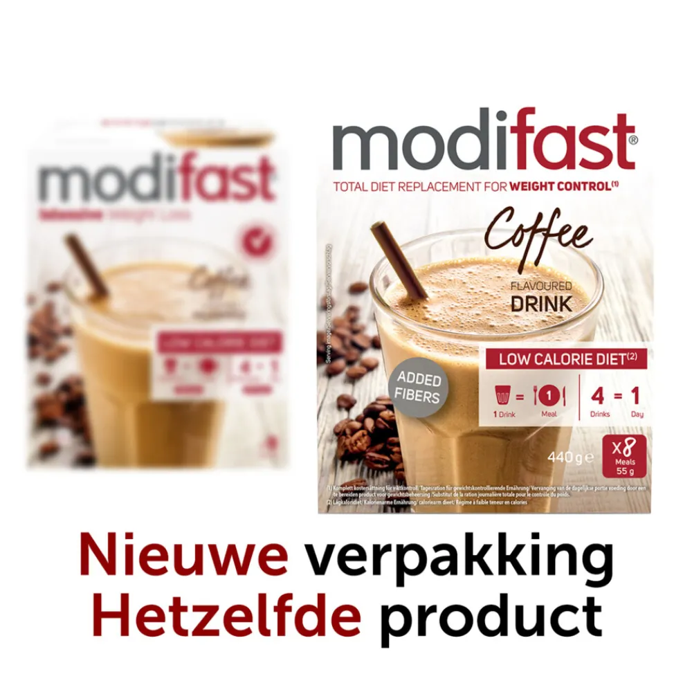 Dranken<Modifast 4x Intensive Milkshake Koffie 8 x 55 gr