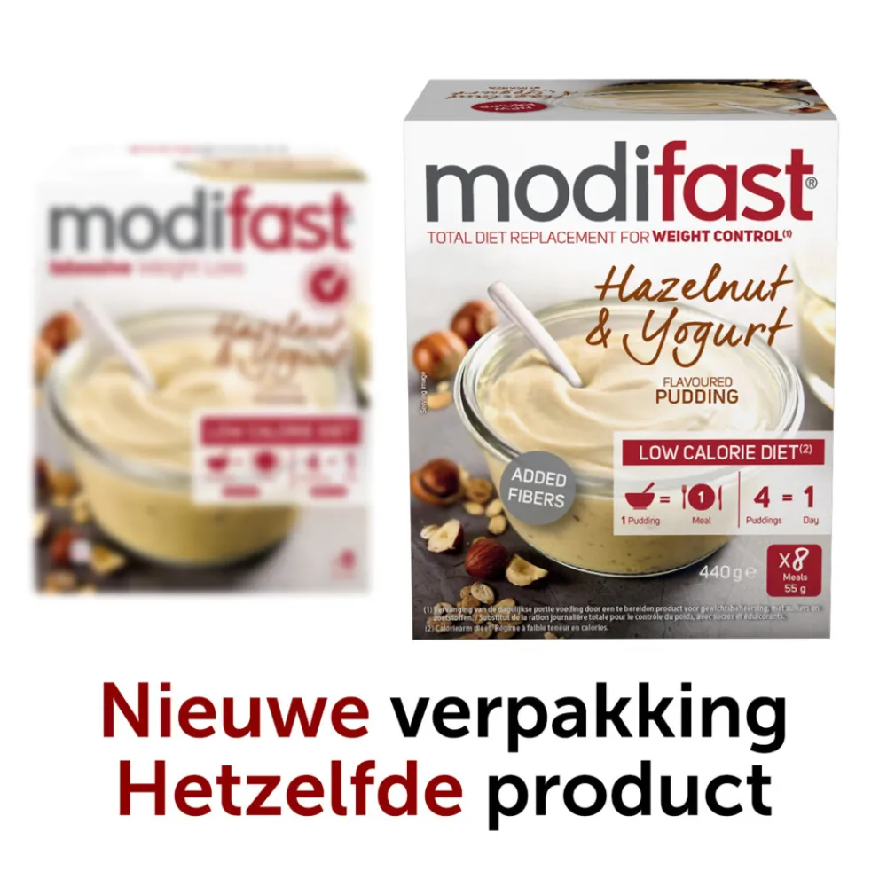 4x Intensive Pudding Yoghurt Hazelnoot 8 x 55 gr^Modifast Sale