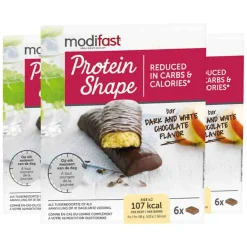 Snacks & Tussendoortjes<Modifast 3x Protein Shape Reep Pure & Witte Chocolade 6 x 31 gr
