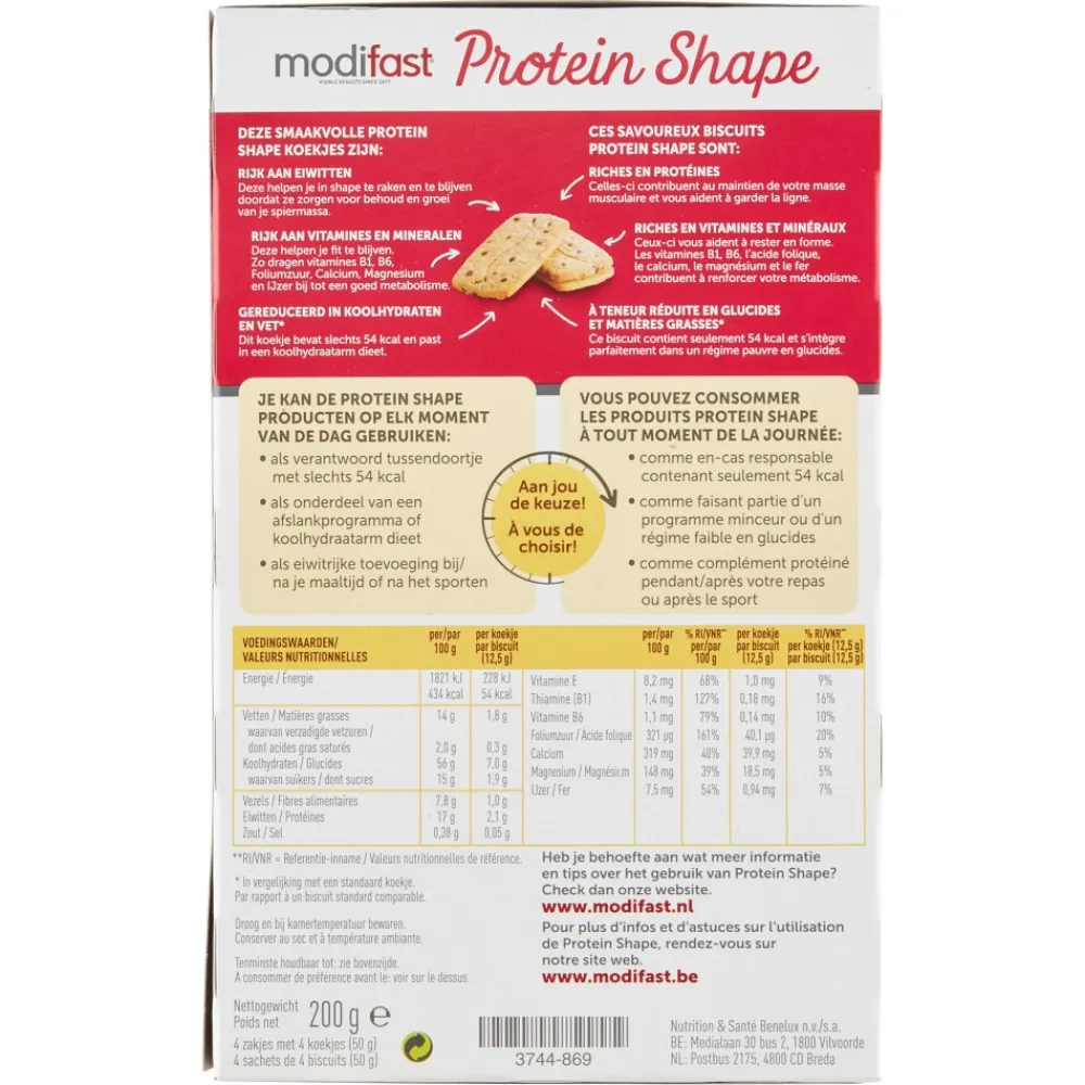 Snacks & Tussendoortjes<Modifast 6x Protein Shape Koekjes Graan-Chocolade 4 x 50 gr