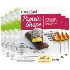 Best 6x Protein Shape Reep Pure & Witte Chocolade 6 x 31 gr Maaltijdvervangers|Snacks & Tussendoortjes