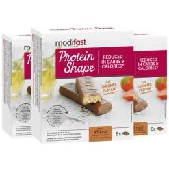 3x Protein Shape Reep Chocolade-Karamel 6 x 27 gr^Modifast Clearance