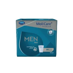 Incontinentie<Molicare 4x Premium Men Pad 2 Druppels 330 ml Absorptie 14 stuks