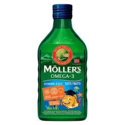 Vitaminen & Supplementen|Voor Vrouw Of Man<Mollers 2x Omega-3 Tutti Frutti 250 ml