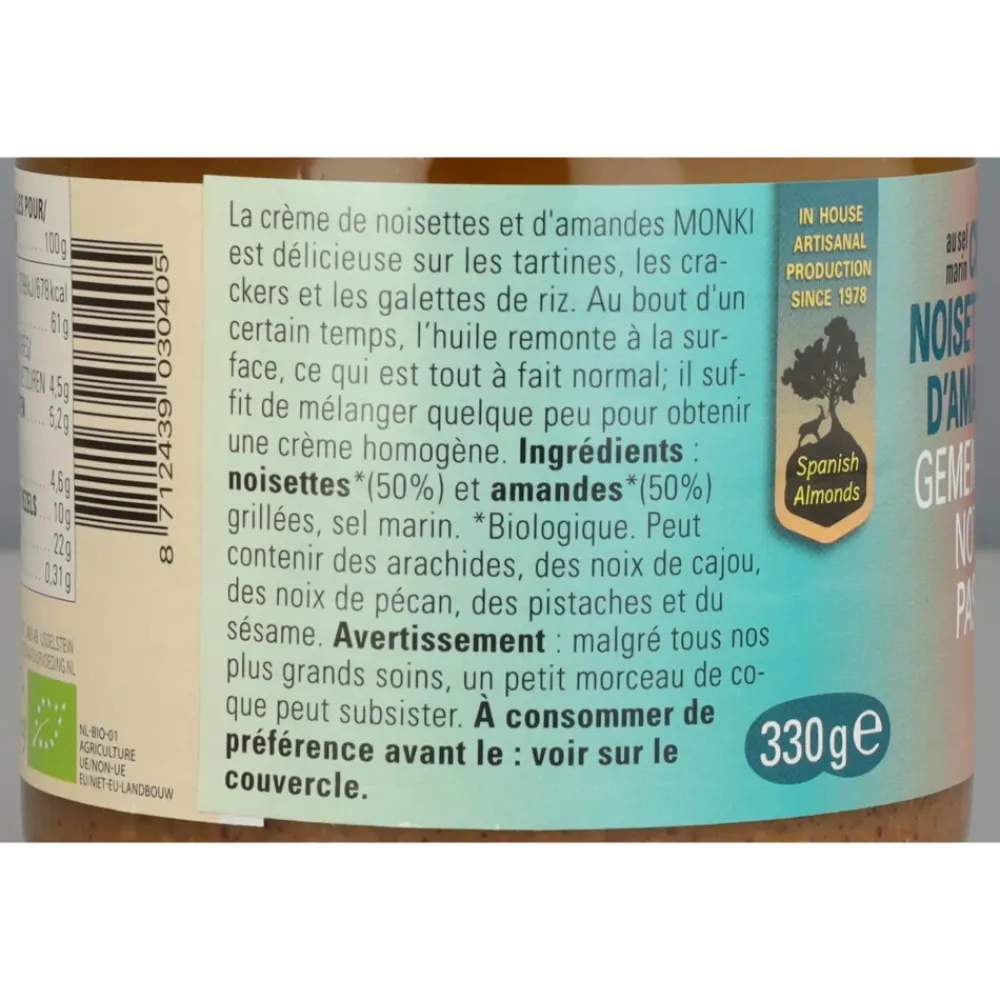 Beleg<Monki 6x Gemalen Notenpasta met Zout Bio 330 gr