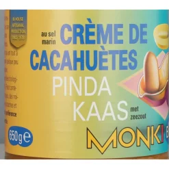6x Pindakaas met Zout Bio 650 gr^Monki Best