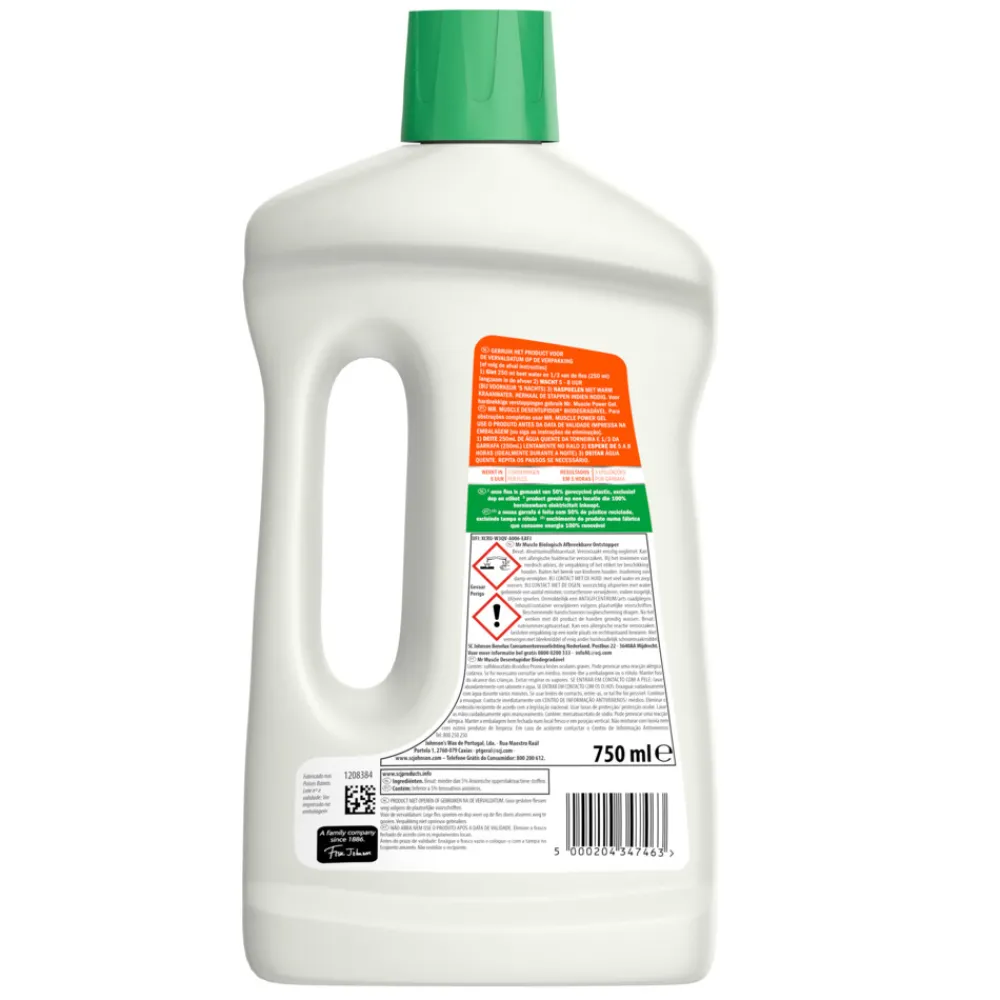 Badkamerartikelen<Mr. Muscle 6x Biologisch Afbreekbare Ontstopper 750 ml