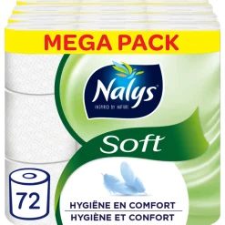 3x Soft Hybride Toiletpapier in 80% Recycled Folie 2-laags 24 stuks^Nalys Clearance