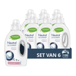 6x Vloeibaar Wasmiddel Kleur 20 Wasbeurten 1 liter^Neutral Discount