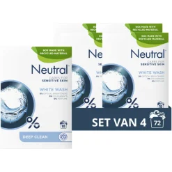 4x Waspoeder Wit 18 Wasbeurten 1,187 kg^Neutral