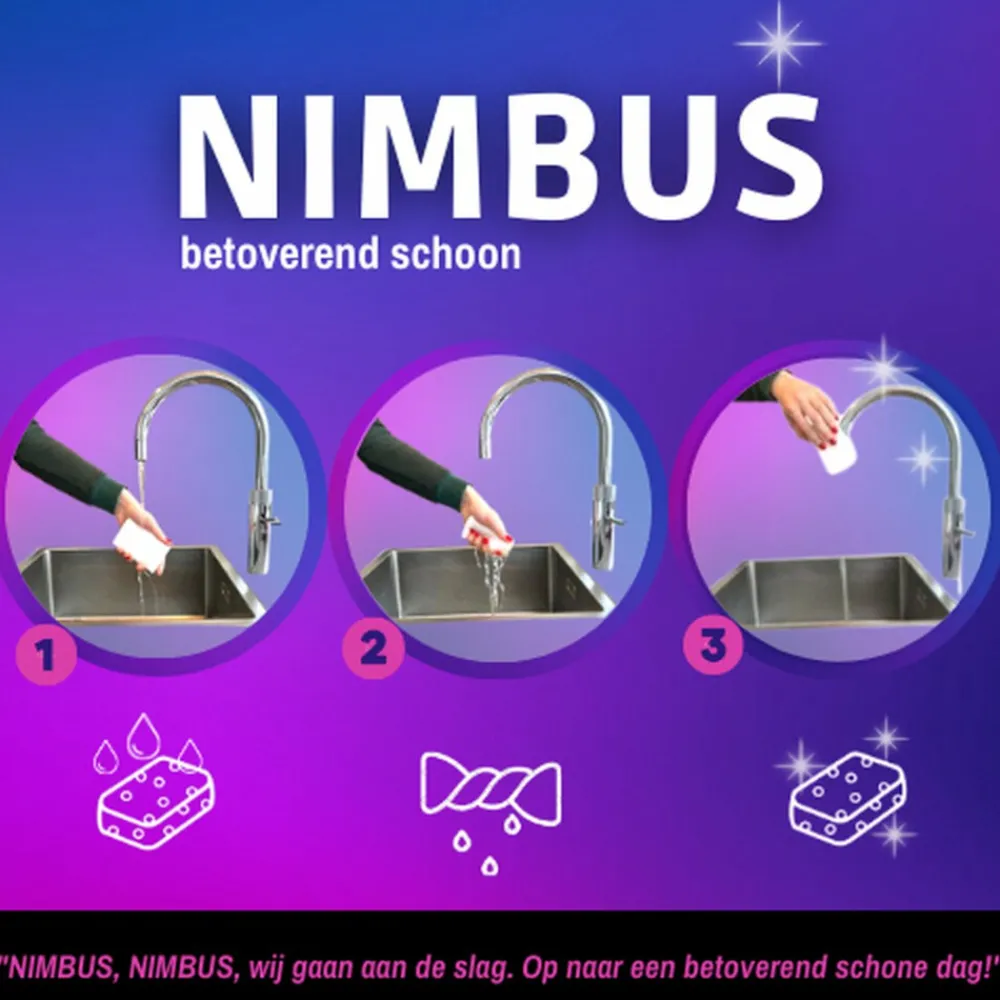 Sponzen<NIMBUS 3x Wonderspons 24 stuks