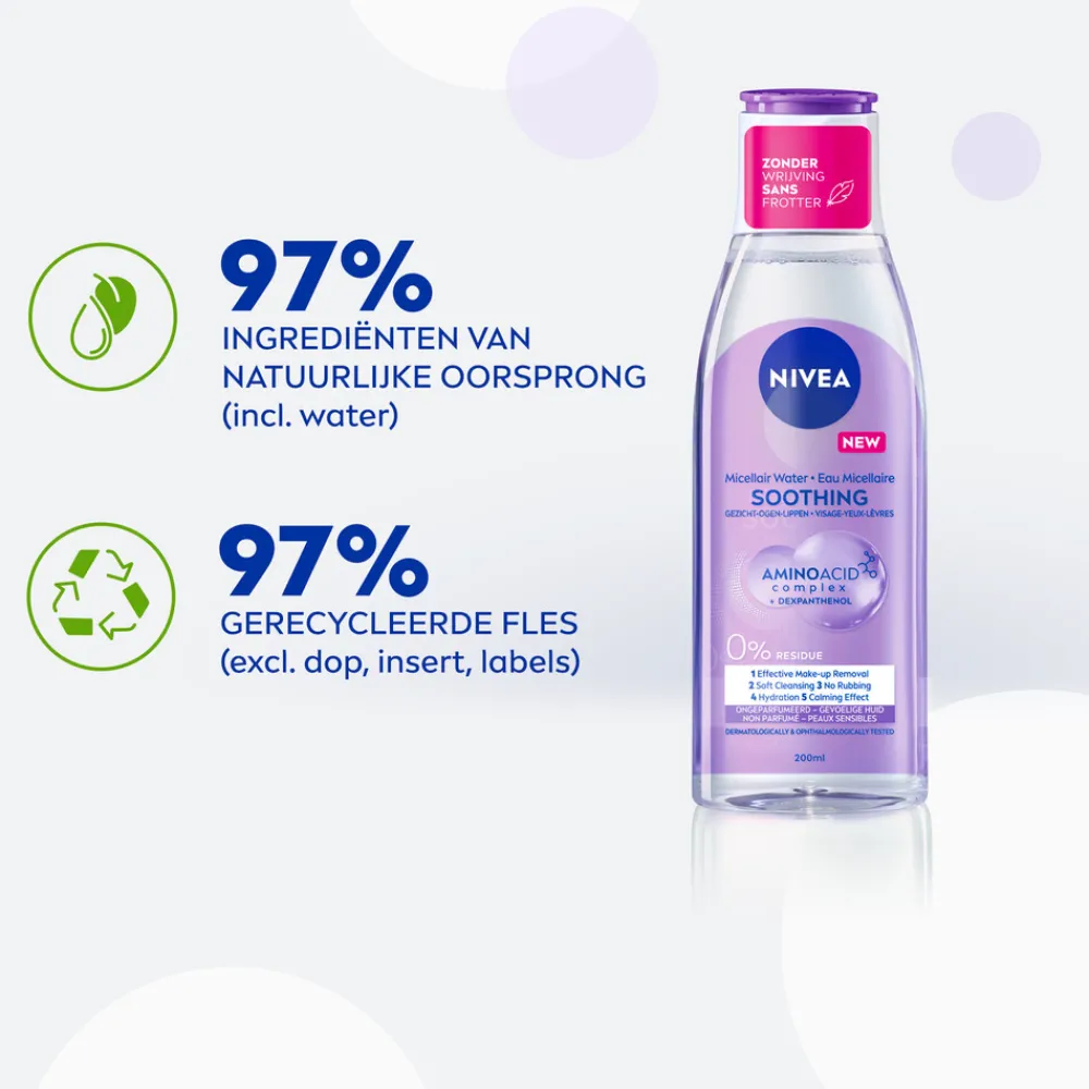 6x 0% Residu Micellair Water Gevoelige Huid 200 ml^NIVEA Clearance