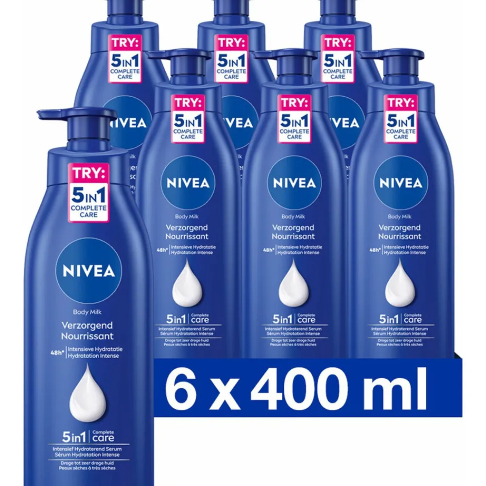 6x Bodymilk Verzorgend met pomp 400 ml^NIVEA Sale
