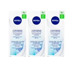 3x Dagcrème Hydraterend SPF 15 50 ml^NIVEA Outlet