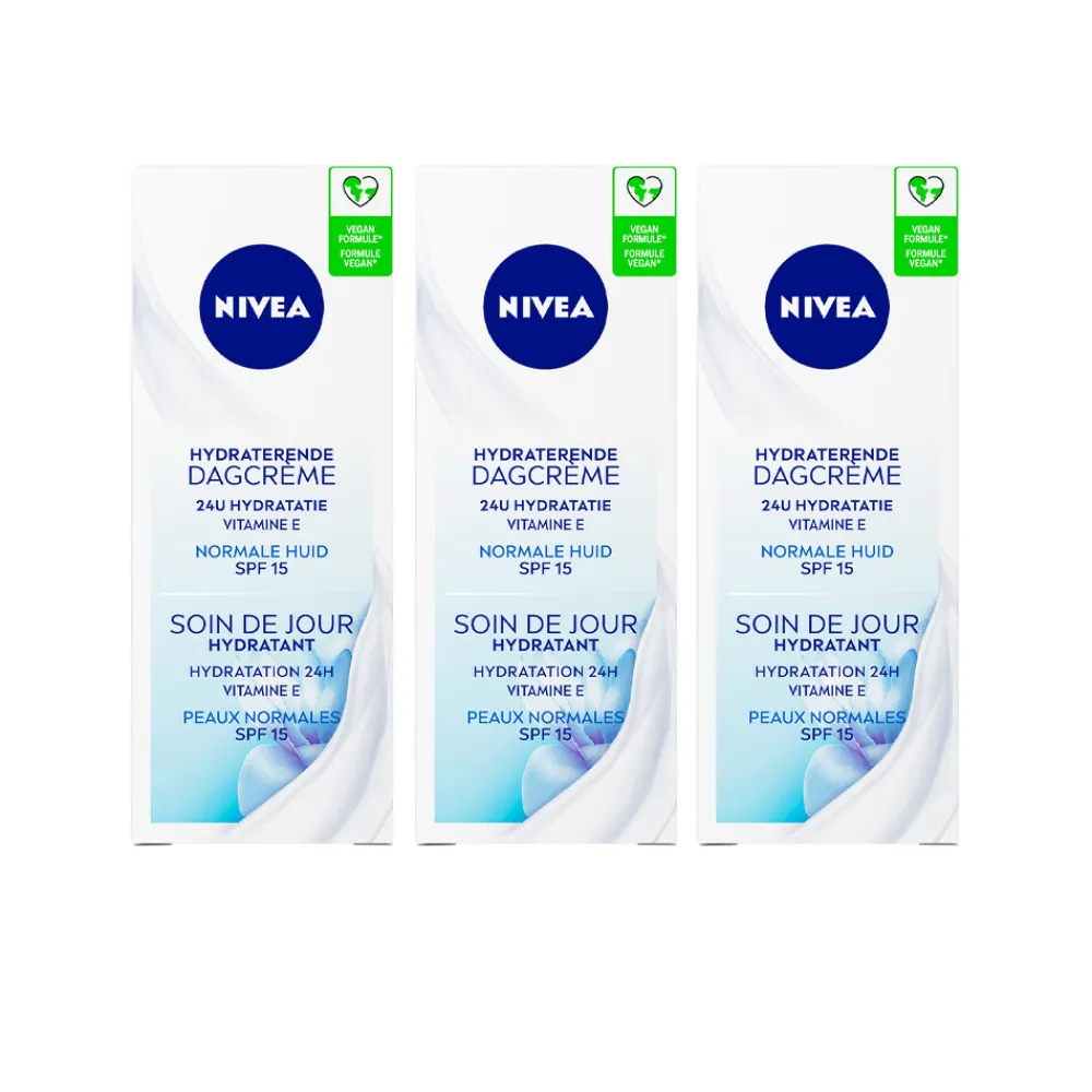 3x Dagcrème Hydraterend SPF 15 50 ml^NIVEA Outlet