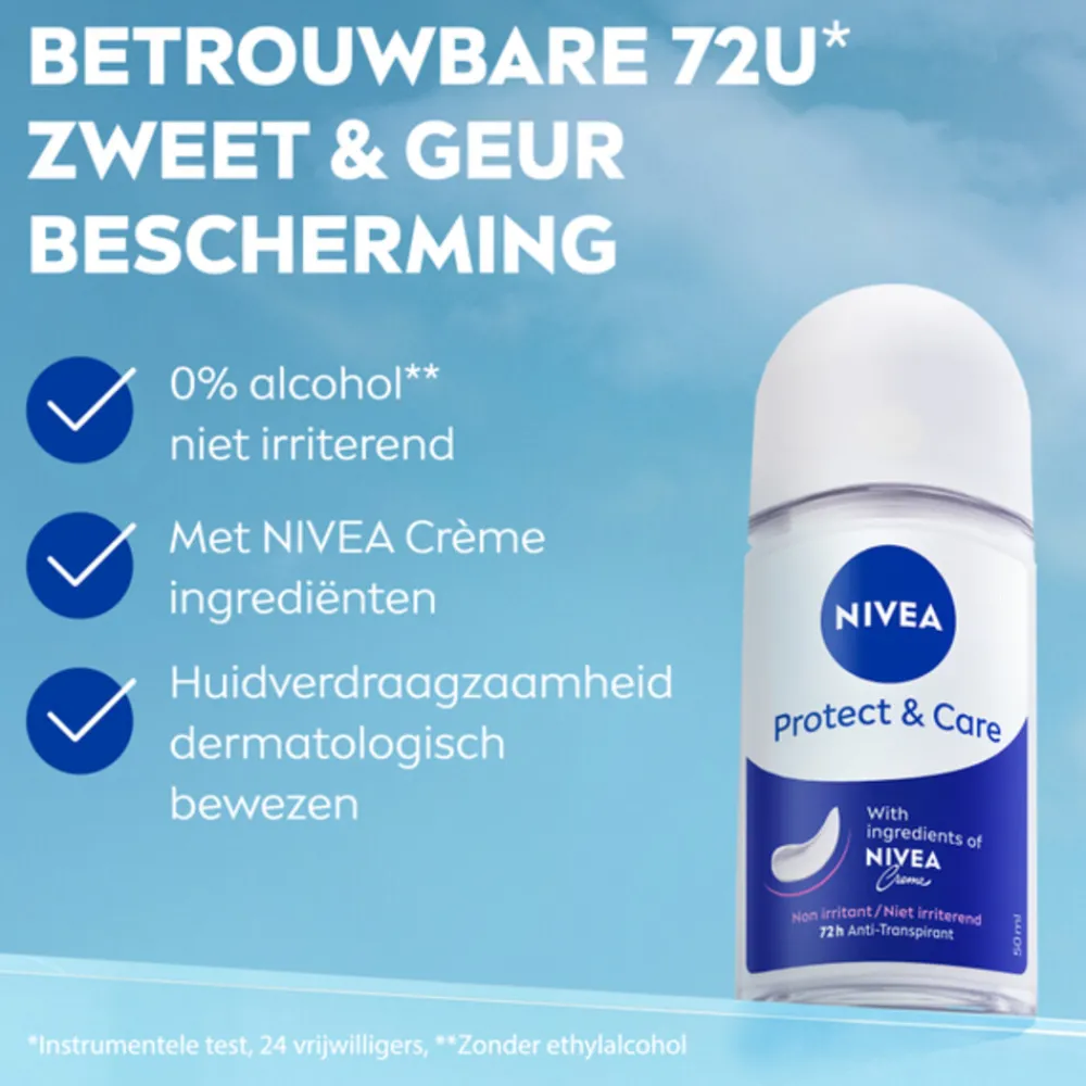Deodorant<NIVEA 6x Deodorant Roller Protect en Care 50 ml
